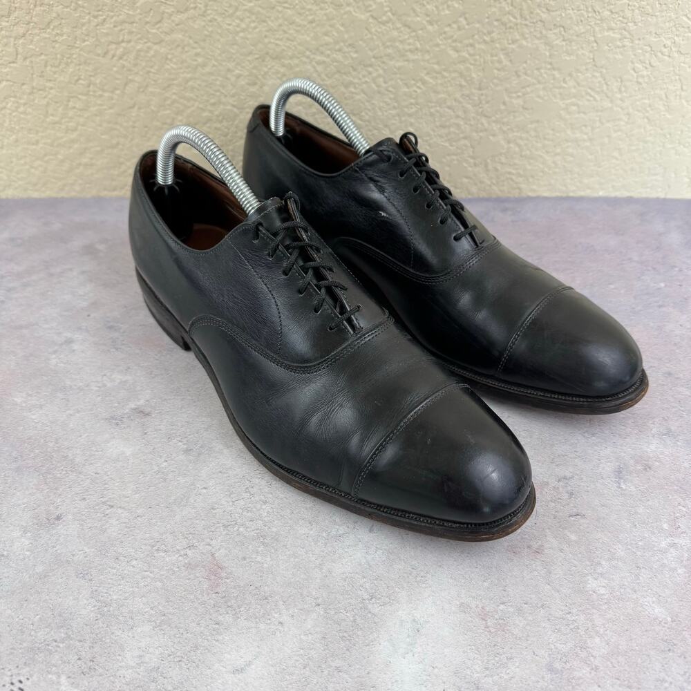 Allen Edmonds Park Avenue Captoe Oxfords 5615 Mens Black Size 8.5 D Leather